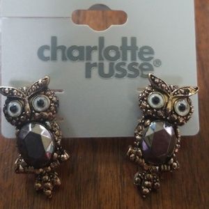 Charlotte russe owl earrings.
